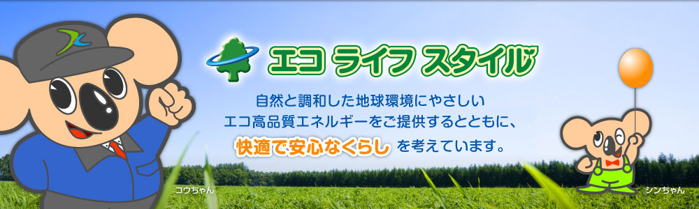 エコライフスタイル｜自然と調和した地球環境にやさしいエコ高品質エネルギーをご提供するとともに、快適で安心なくらしを考えています。